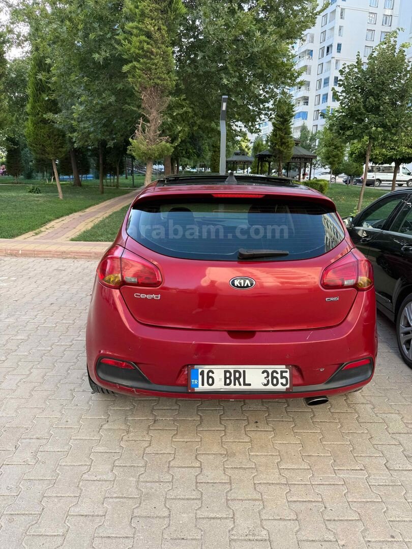 Sahibinden Kia Ceed 1.6 CRDi Concept Plus 2012 Model Diyarbakır 300.000 km Bordo 2