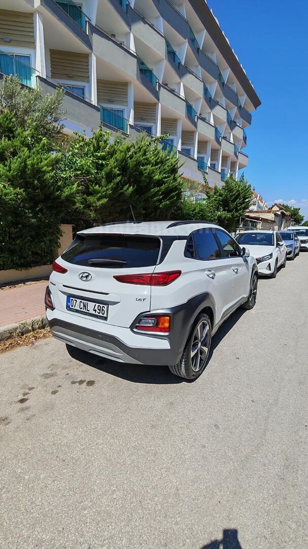 2WD Hyundai Kona 1.6 T-GDI Elite Smart 2020 Model Antalya 63500 km Beyaz 4