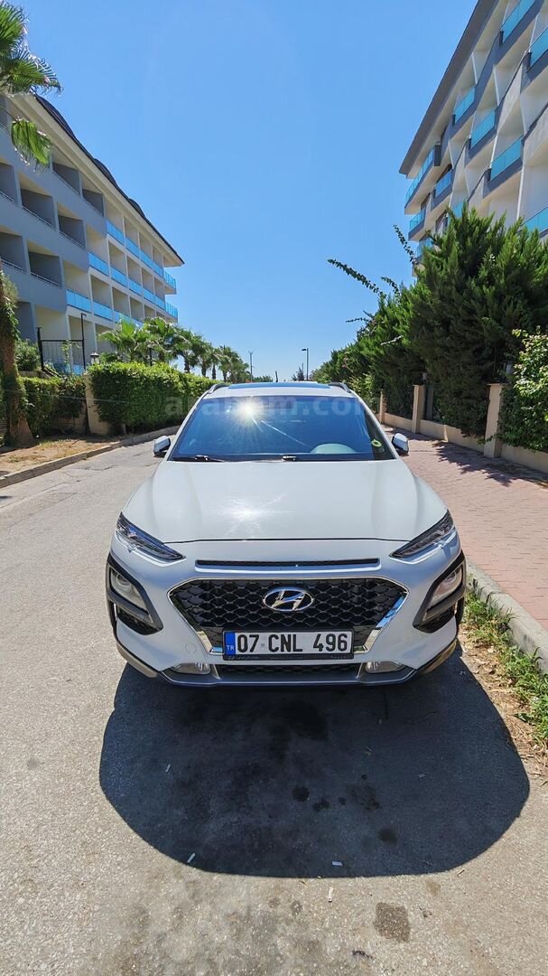 2WD Hyundai Kona 1.6 T-GDI Elite Smart 2020 Model Antalya 63500 km Beyaz 2
