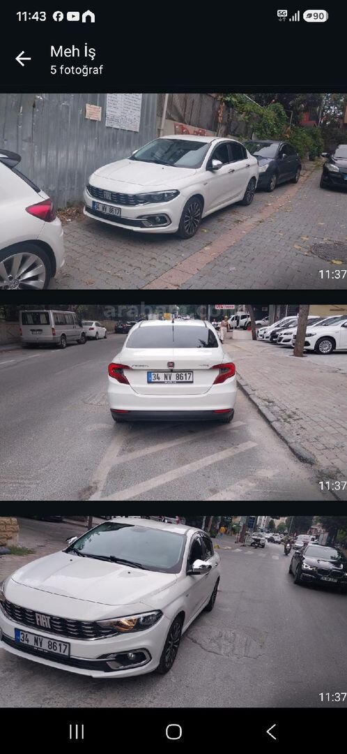 Sahibinden Fiat Egea 1.3 Multijet Easy 2016 Model İstanbul 250.000 km Beyaz 2