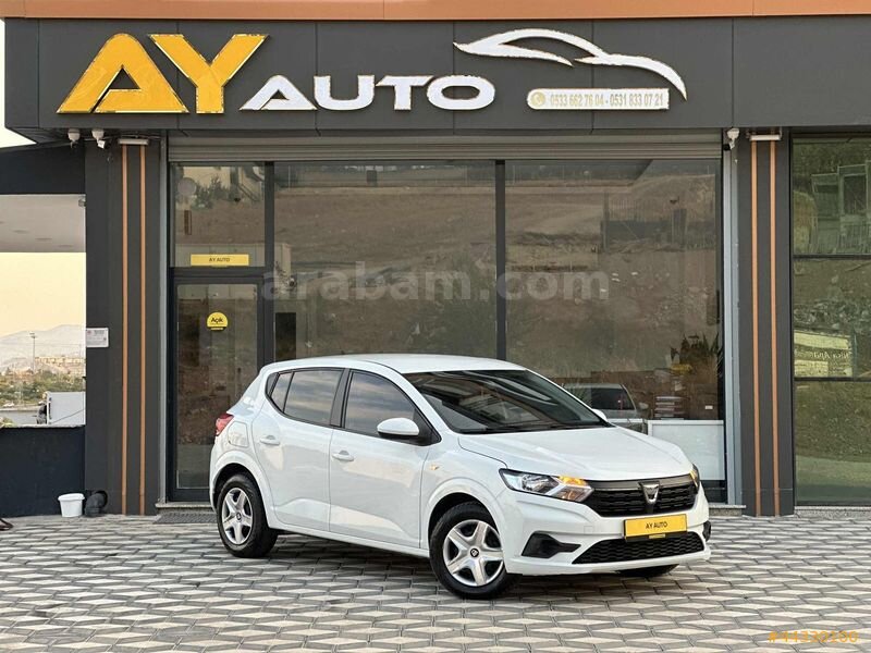 -AY AUTO- 2021 SANDERO 1.0T - OTOMATİK - DEĞİŞENSİZ - BAKIMLI - 2