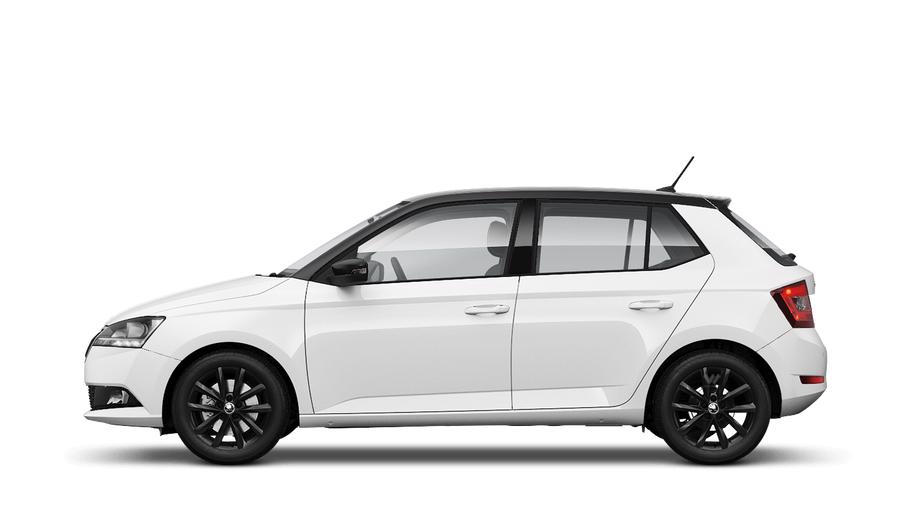 skoda fabia candy white with black magic roof