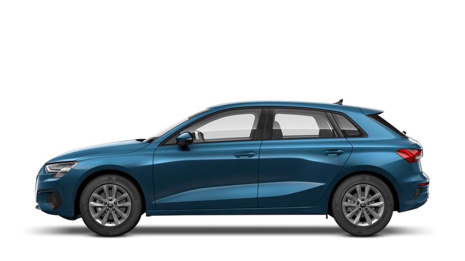 audi a3 sportback atoll blue