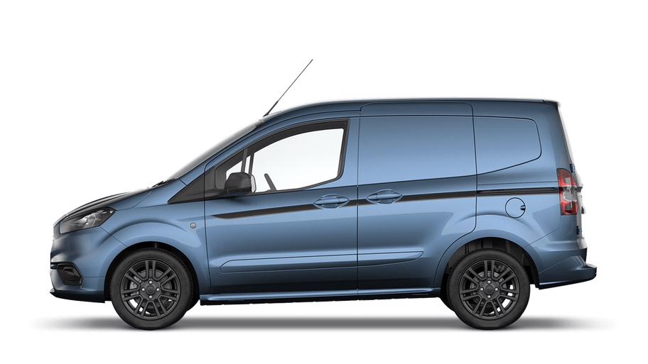ford transit courier chrome blue