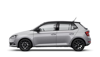 skoda fabia brilliant silver with black magic roof